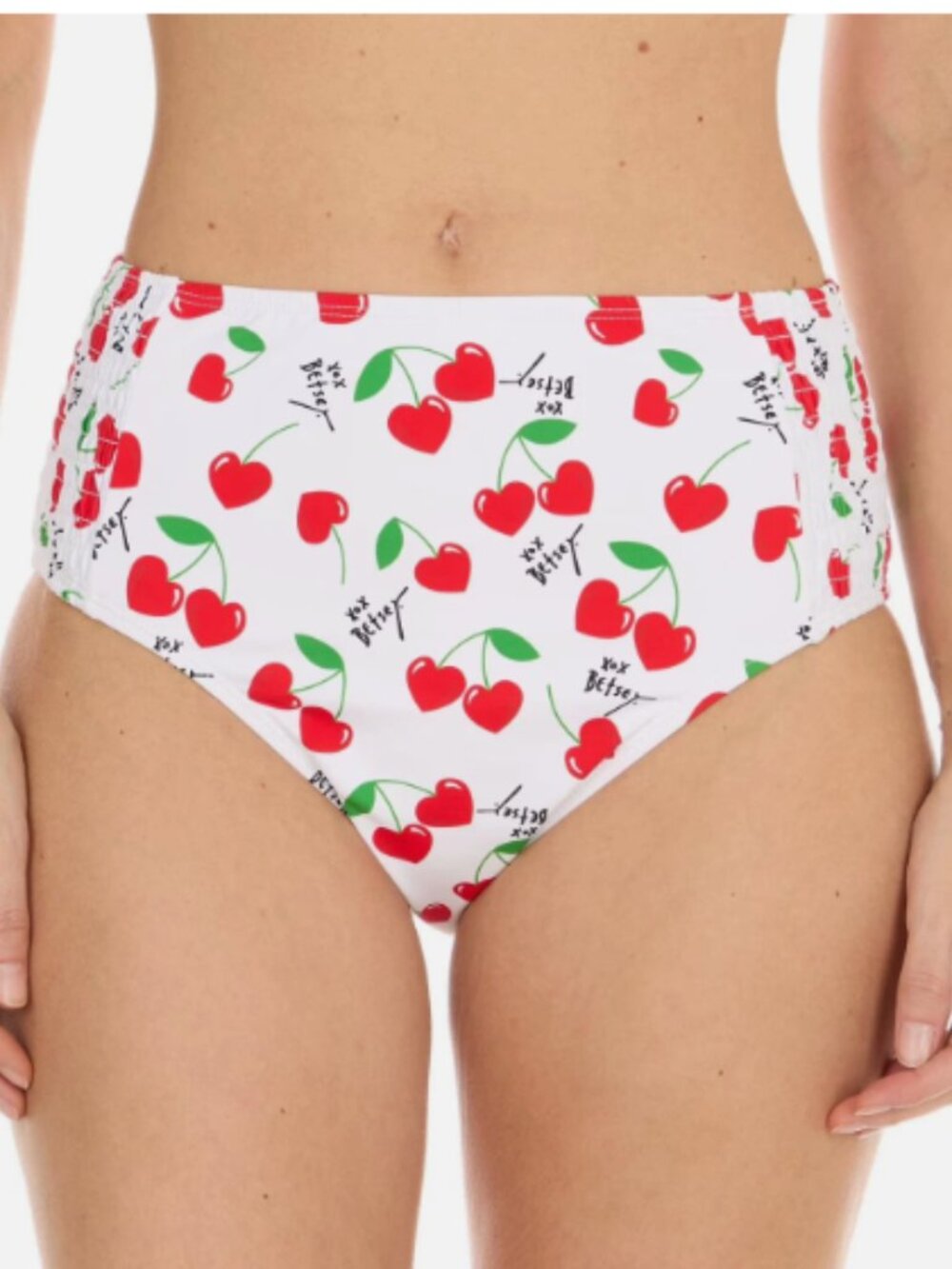 Betsey Johnson Women's Mid-Rise Swim Bottom Size X-Small Red